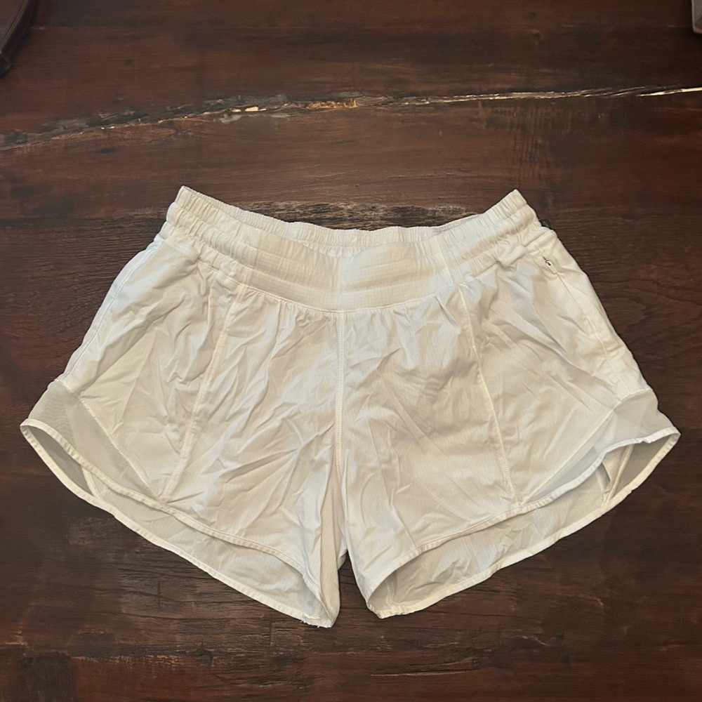 Lululemon White Hotty Hot Shorts